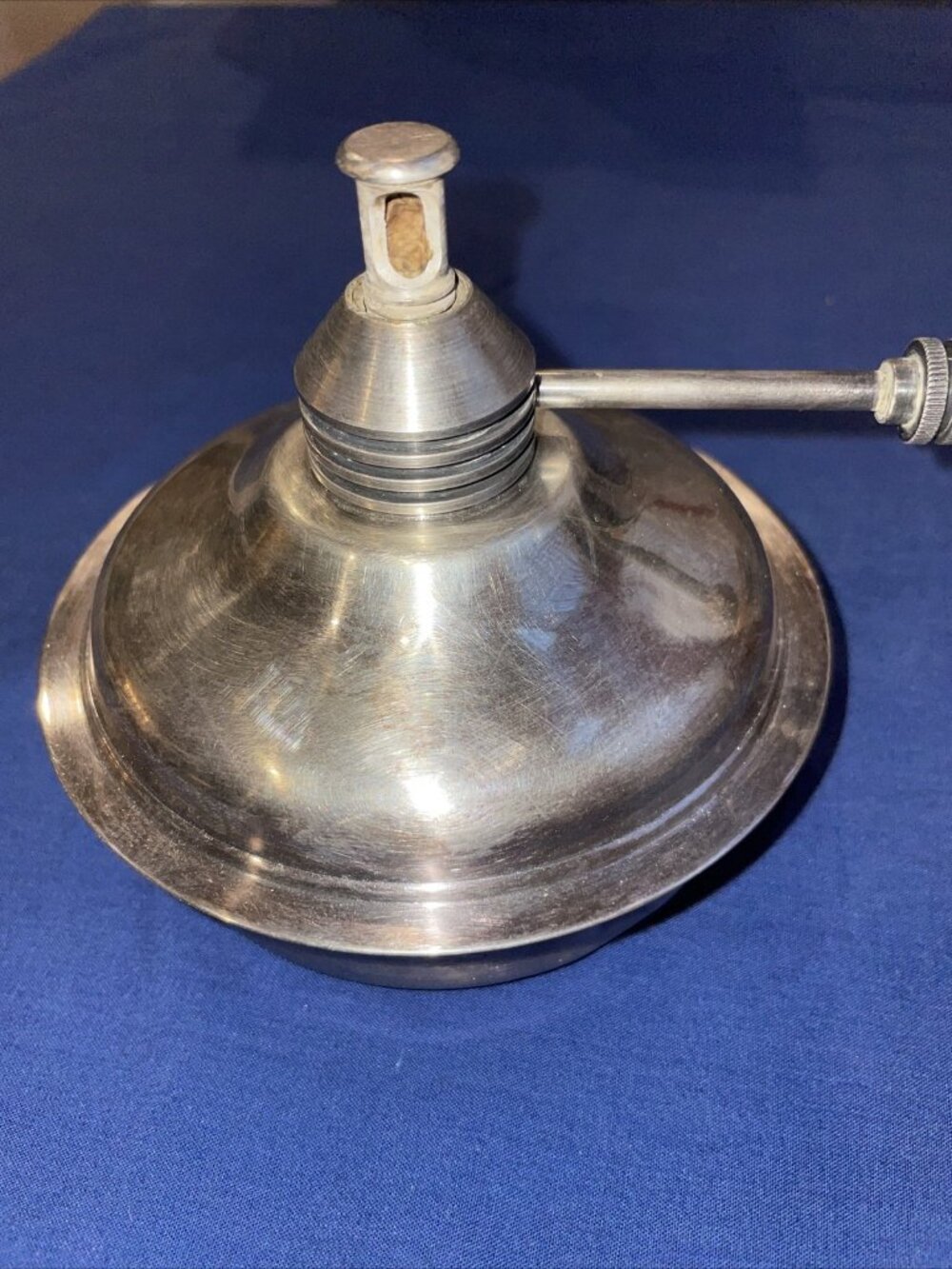 Antique Methyl Alcohol Lamp/ Burner - (Stainless steel Or Silver Plated Metal)